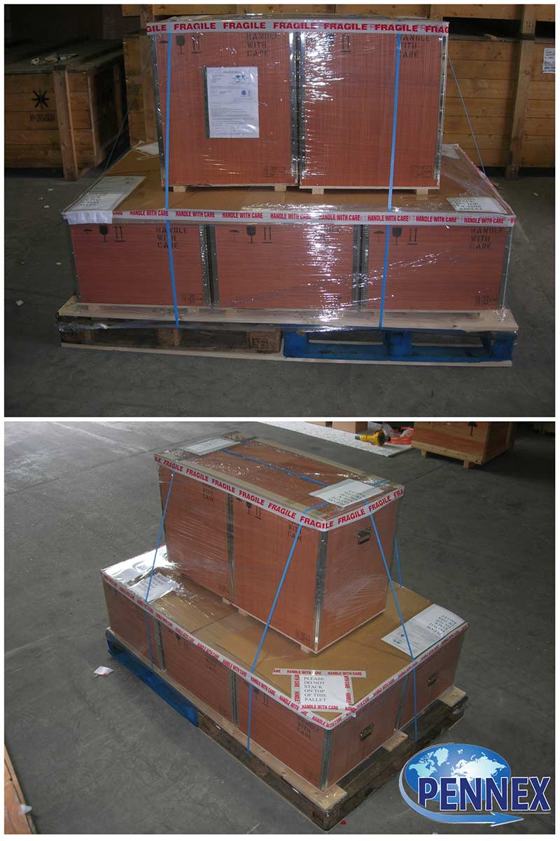 Shrink Wrapped Plywood Boxes