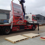 Specialist Hiab vehicles for handling non fork liftable cargo where stability and overhead lift is preferred for safe handling