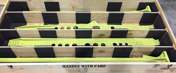 Aerospace tailored wooden packaging cases by Pennex