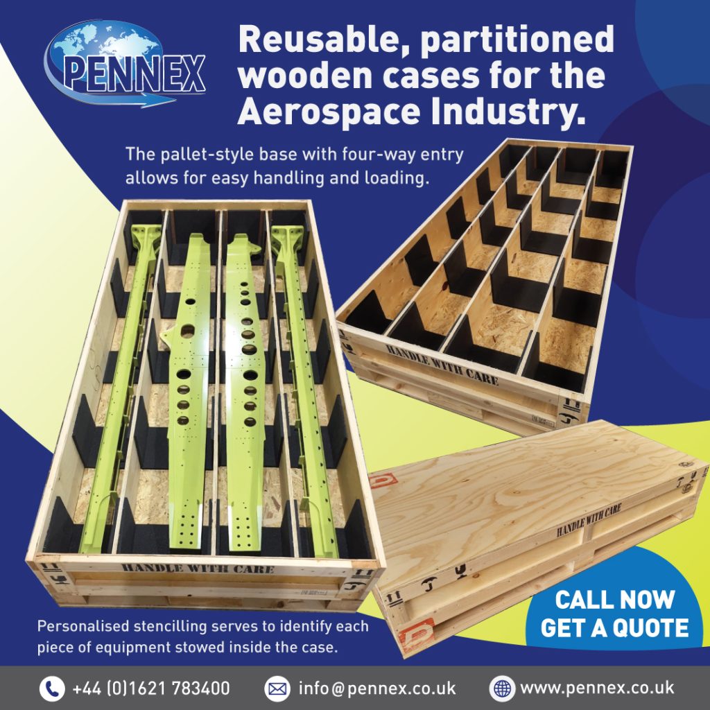 Aerospace tailored wooden packaging cases by Pennex